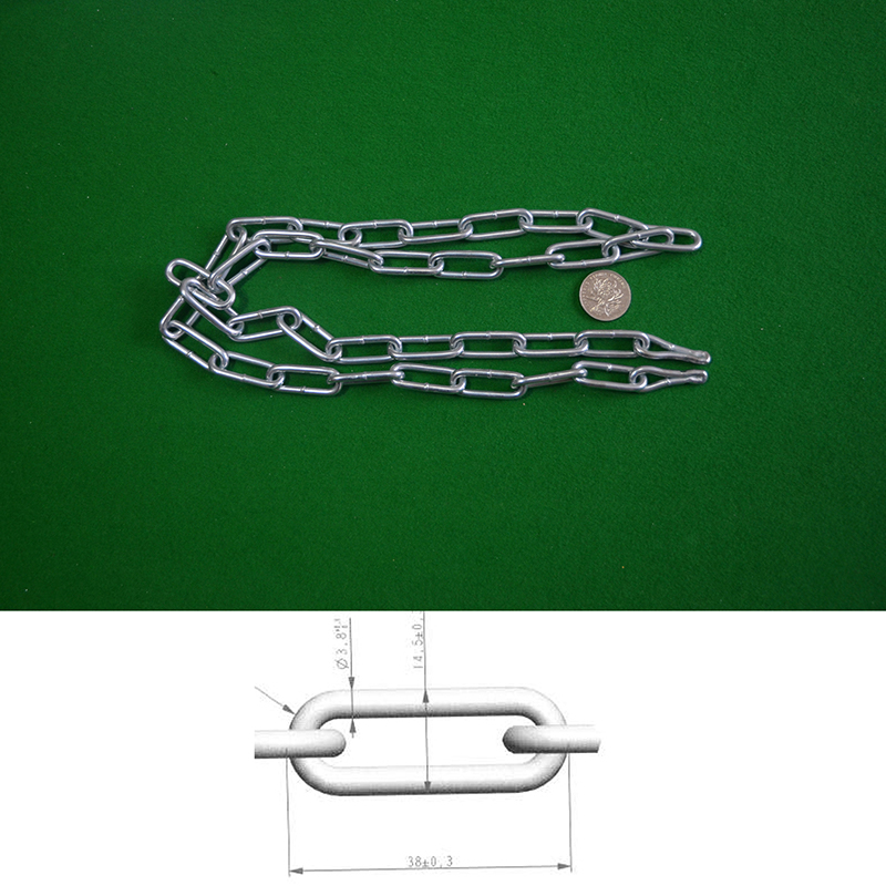 3,8 mm runde kæder af legeret stål (miljøvenlig zinkbelægning)